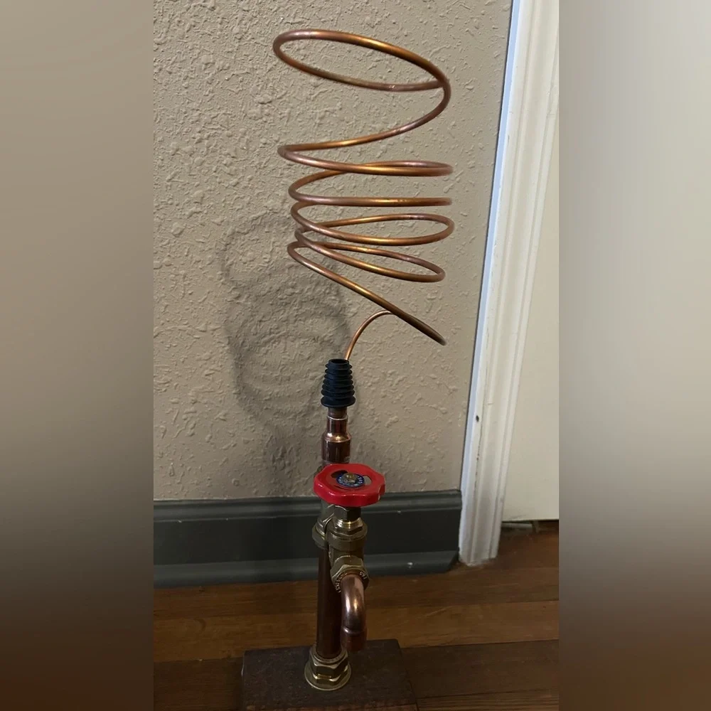 Industrial Copper Whiskey or Beverage Dispenser
